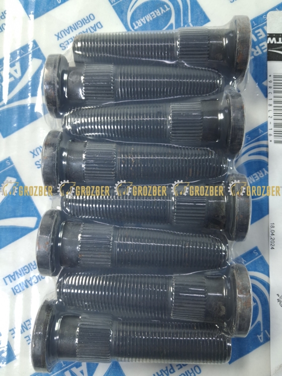 Фото 3 - 9RC18L2-16 (57118B5) Шпилька колісна Комплект №16 ADR запчастини арт. 9RC18L2-16