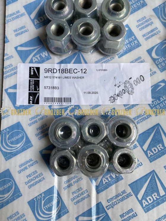 9RD18BEC-12 Колісна гайка ADR запчастини арт. 9RD18BEC-12