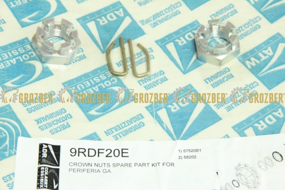 9RDF20E Комлект корончатої гайки ADR запчастини арт. 9RDF20E