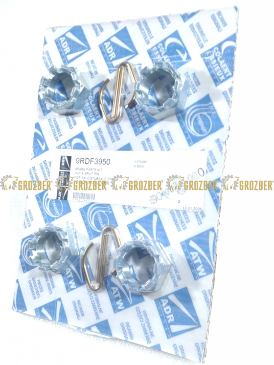 Фото 2 - 9RDF3950 Гайка ступиці (к-кт 4шт.) ADR запчастини арт. 9RDF3950