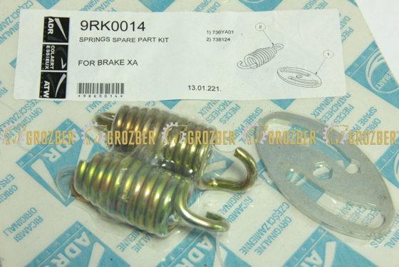 9RK0014 Комплект пружин гальмівних колодок ADR готові рішення арт. 9RK0014