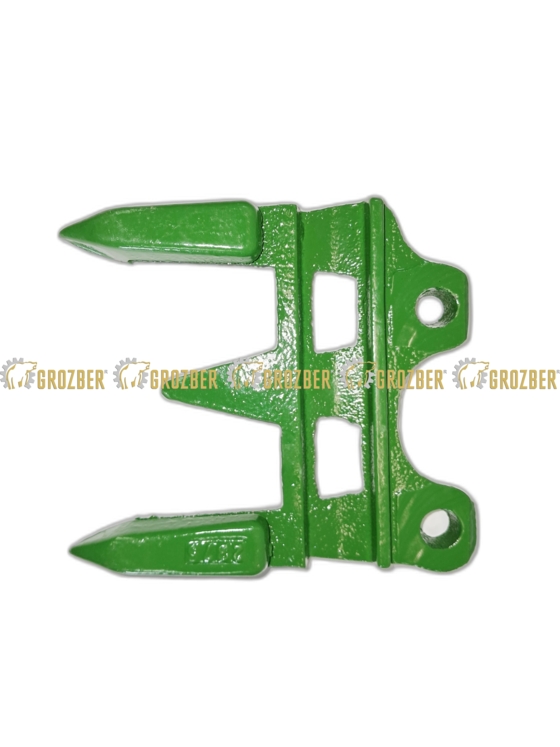 H229537 Палець жатки потрійний (соя) середній коротший (М-St (Gold); 801) Prod India арт. H229537