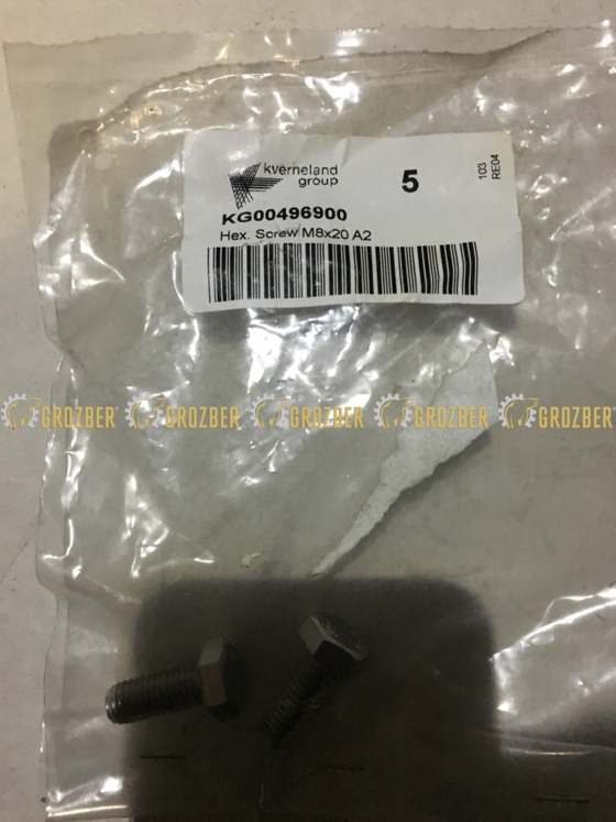 KG00496900 гвинт M8x20 V2A DIN933 Kverneland арт. KG00496900