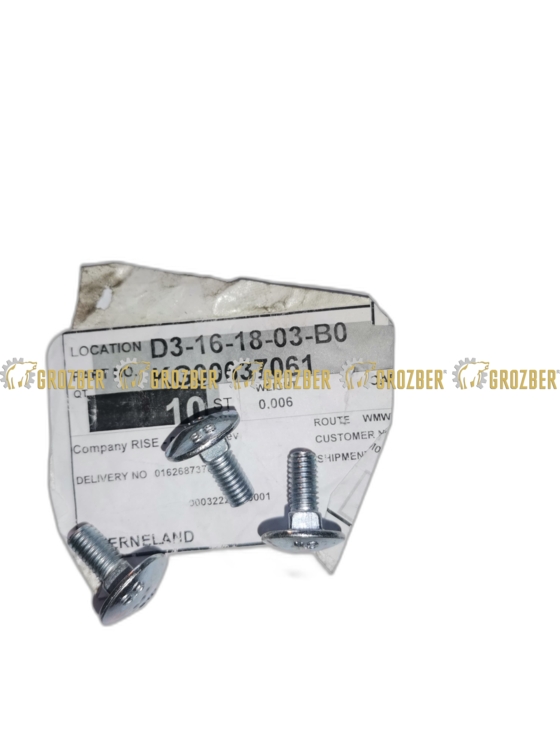 KG00637061 Болт M6x16 8.8 vz. DIN603 Kverneland арт. KG00637061