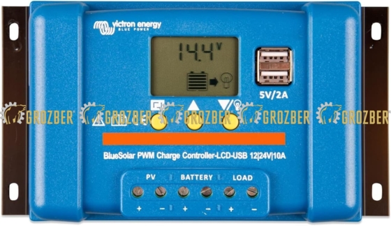 BlueSolar PWM Charge Controller (DUO) LCD&USB Victron Energy sku SCC010010050